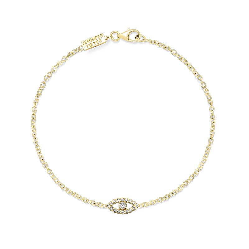 Mini Diamond Open Evil Eye Bracelet