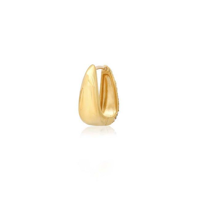 Mini Elongated Diamond Teardrop Huggies