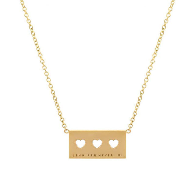 Diamond Ellen Plate with 3 Heart Cut-Out Detail