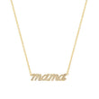 Diamond Mama Script Necklace