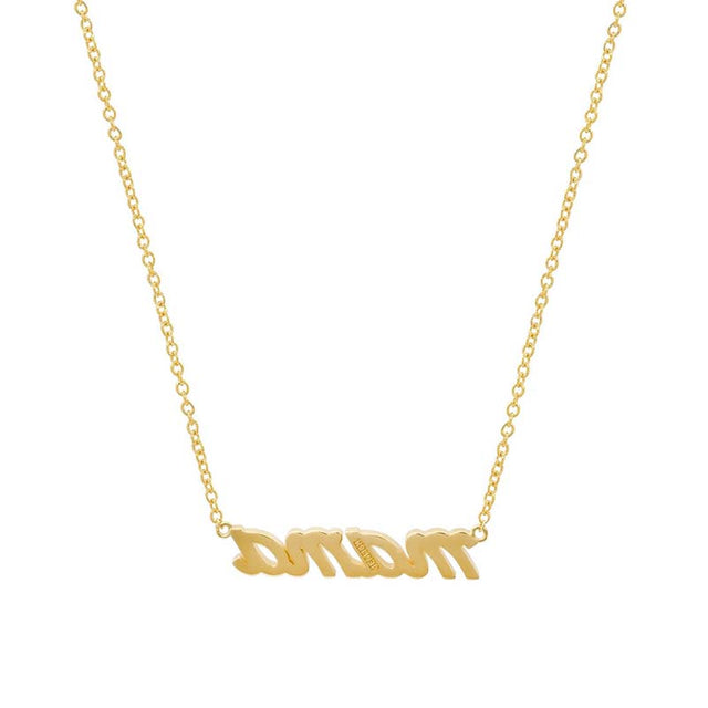Diamond Mama Script Necklace