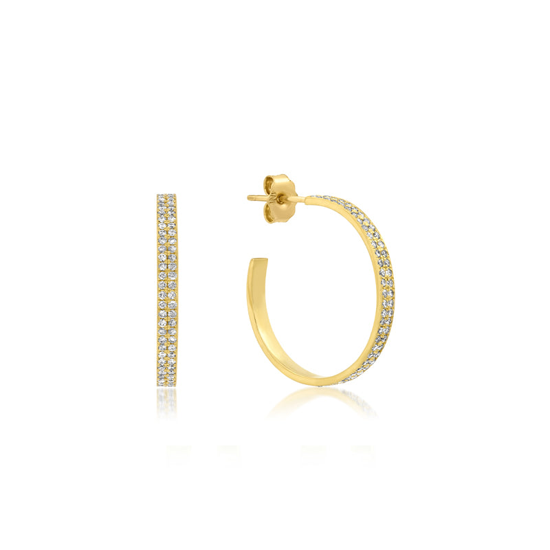 Small Diamond Ellen Hoops