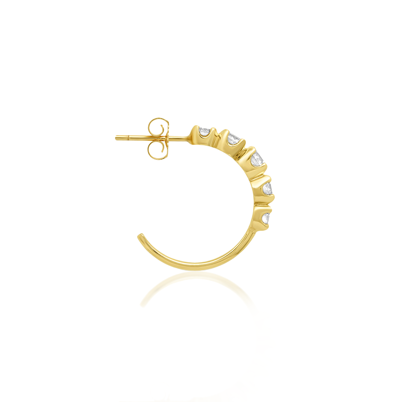 Small Graduated Diamond Hoops