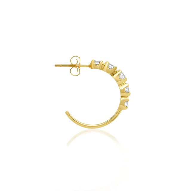 Small Graduated Diamond Hoops