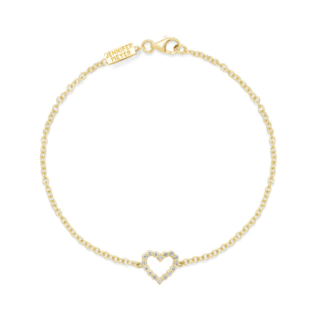 Diamond Open Heart Bracelet