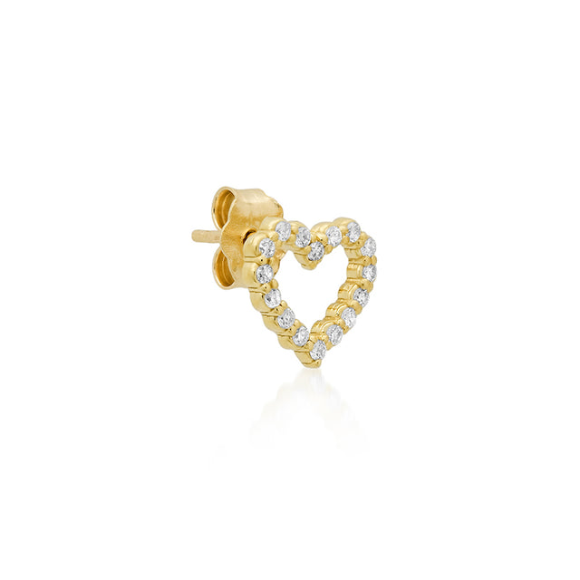 Diamond Open Heart Studs