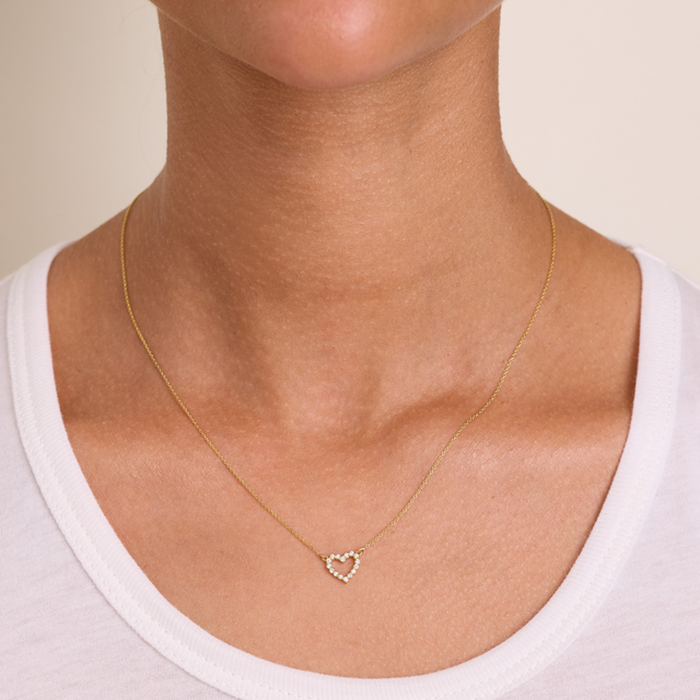 Diamond Open Heart Necklace