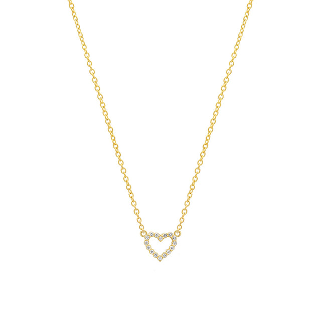 Diamond Open Heart Necklace