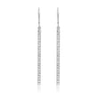 White Gold Diamond Stick Earrings