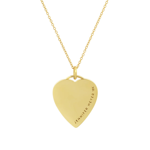 Turquoise Inlay Heart Necklace with Diamonds
