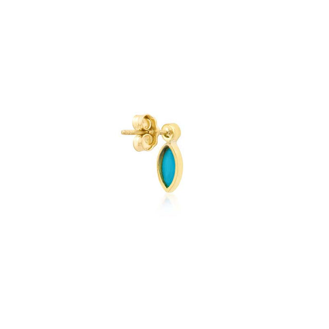 Diamond Bezel with Turquoise Marquise Studs
