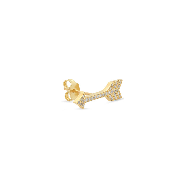 Single Diamond Mini Arrow Stud