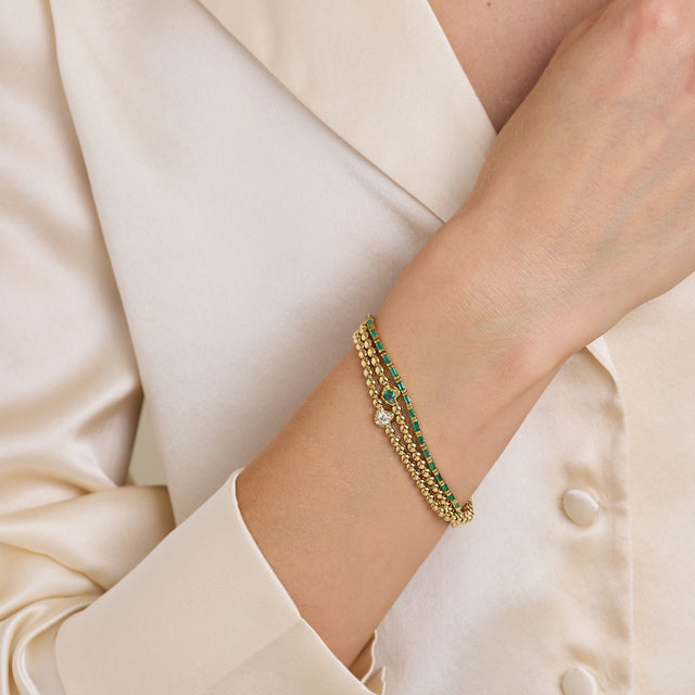 Emerald Baguette Tennis Bracelet