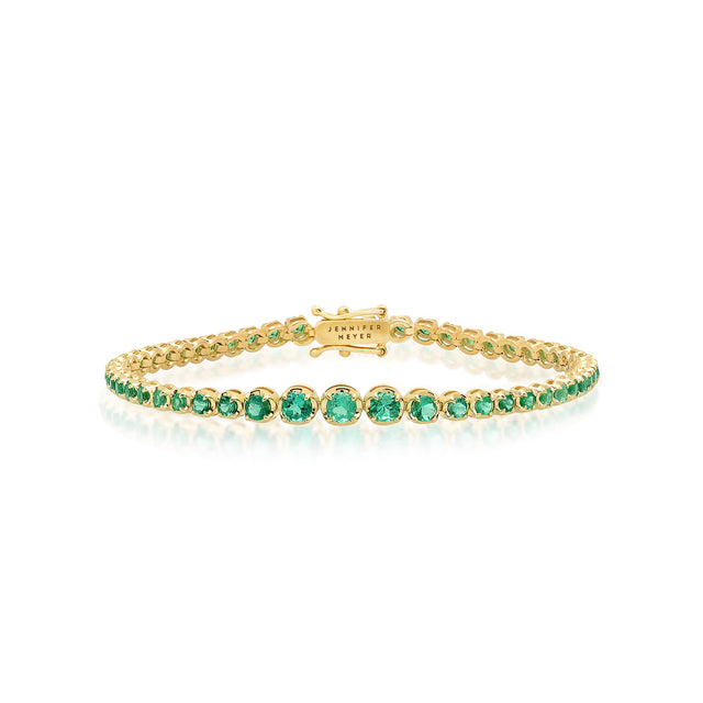Graduated Emerald Tennis Bracelet