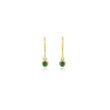 Single Illusion-Set Emerald Drop Earrings