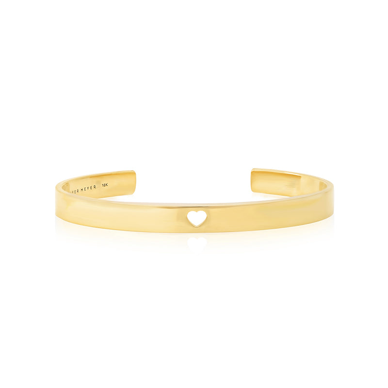 Wide Ellen Cuff with Cut-Out Heart Accent