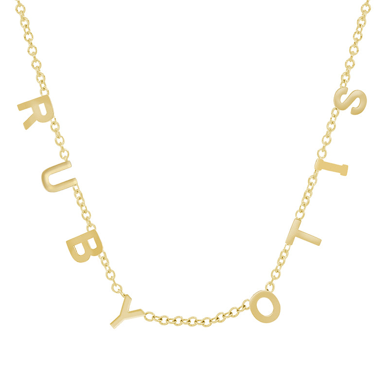 Custom 8 Mini Letter Necklace