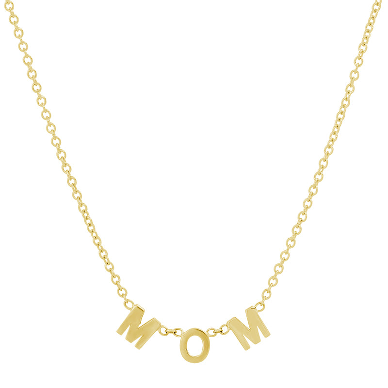 Mom Mini Uppercase Letter Necklace