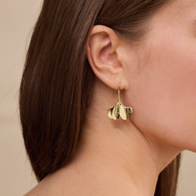 Luxe Ginkgo Leaf Earrings