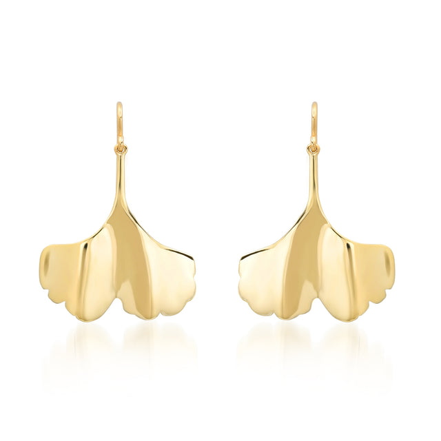 Luxe Ginkgo Leaf Earrings