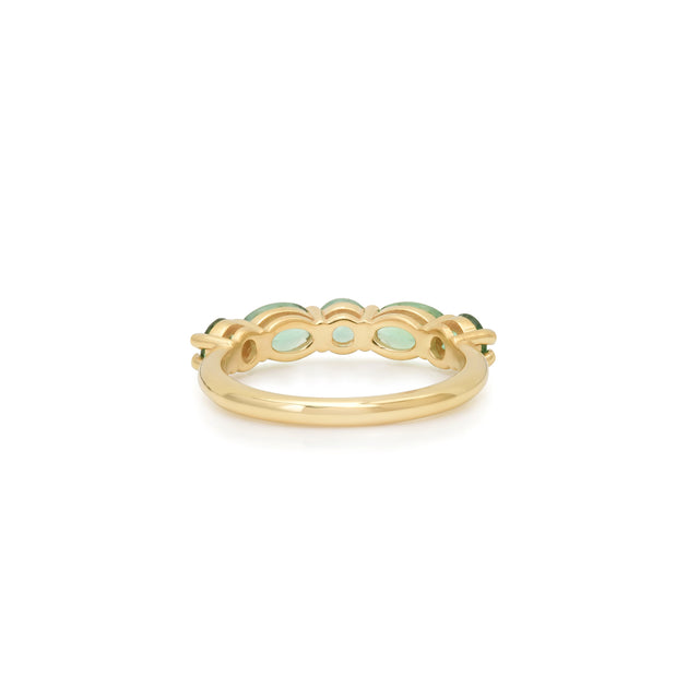Green Tourmaline Mosaic Ring