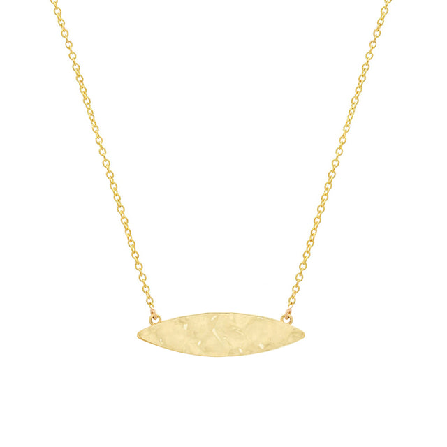 Hammered Marquise Necklace