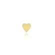 Single Yellow Gold Heart Stud