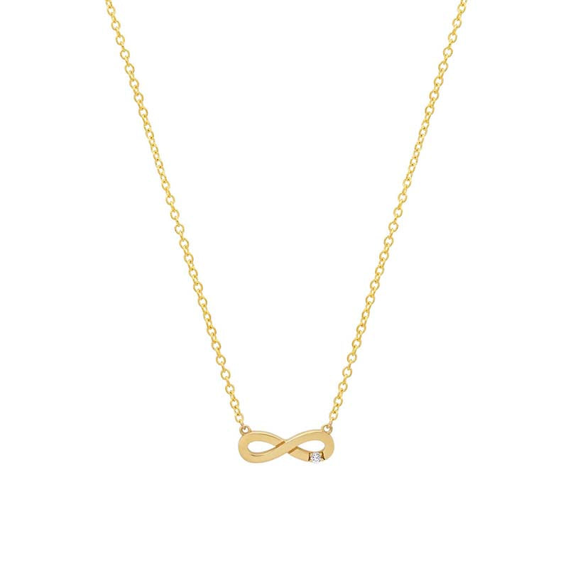Mini Infinity Necklace with Diamond Accent