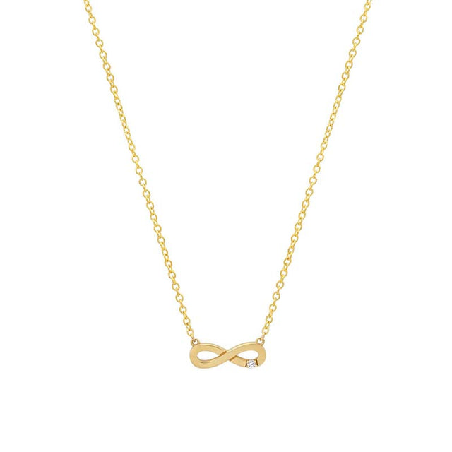 Mini Infinity Necklace with Diamond Accent