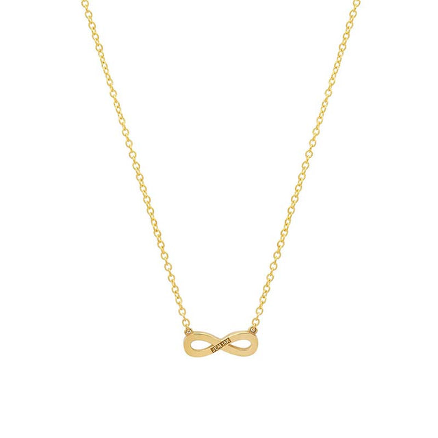 Mini Infinity Necklace with Turquoise Accent