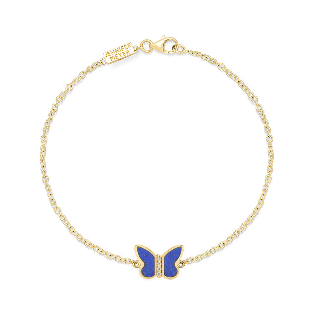 Lapis Inlay Butterfly Bracelet