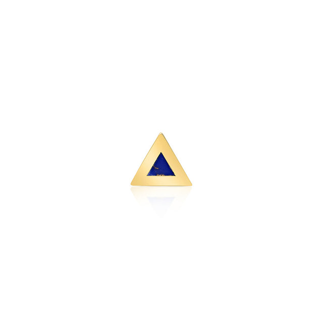 Single Lapis Inlay Triangle Stud
