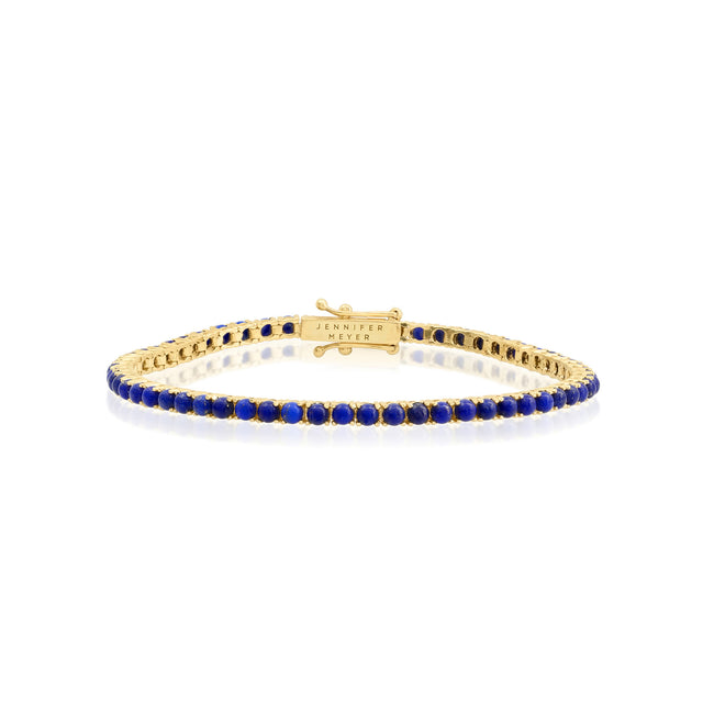 Large 4-Prong Lapis Tennis Bracelet
