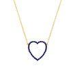 Lapis Open Heart Necklace