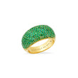 Large Emerald Dome Ring