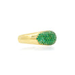 Large Emerald Dome Ring