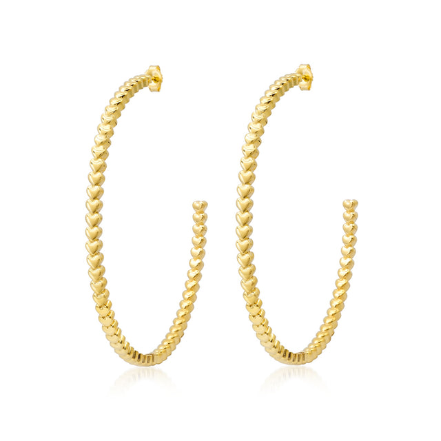 Large Heart Hoops