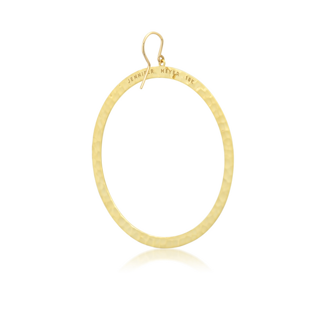 Extra Large Hammered Open Circle Earrings
