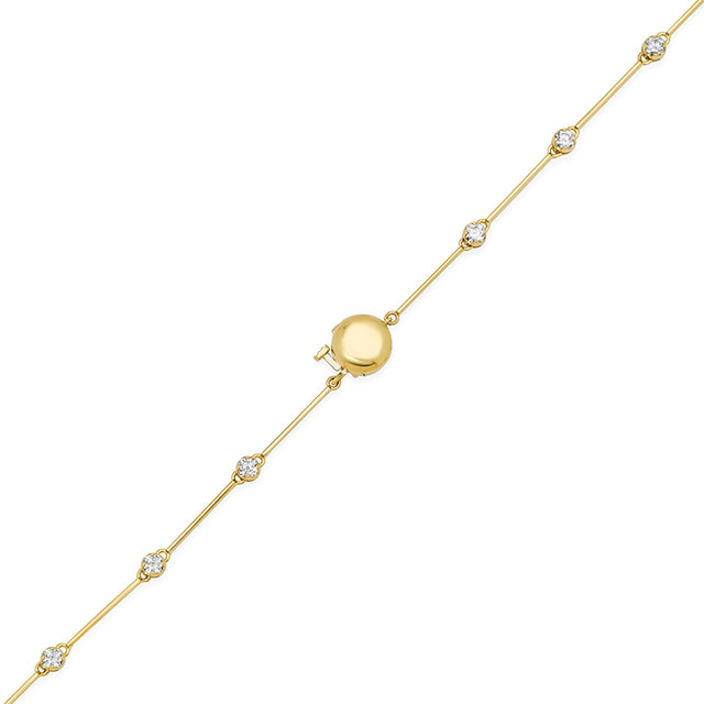 Linear Illusion Set Diamond Necklace