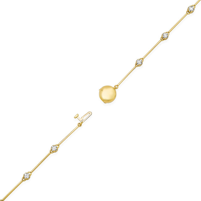 Linear Illusion Set Diamond Necklace