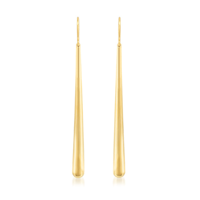 Long Dome Drop Earrings