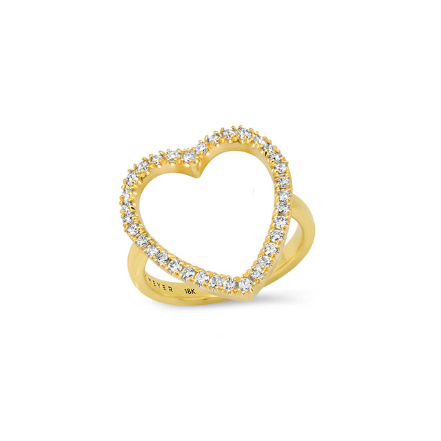 Diamond Luxe Open Heart Ring