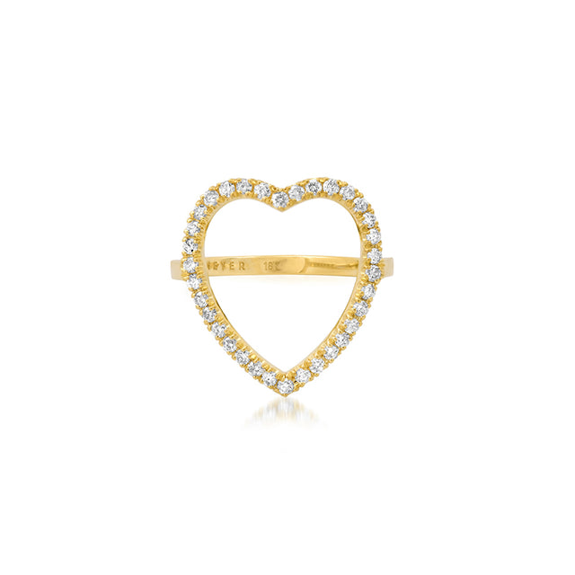 Diamond Luxe Open Heart Ring