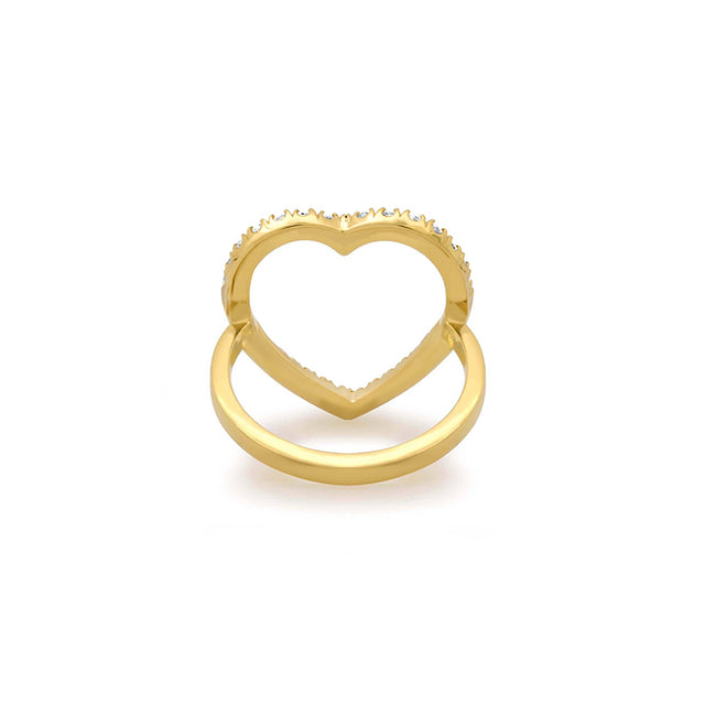 Diamond Luxe Open Heart Ring