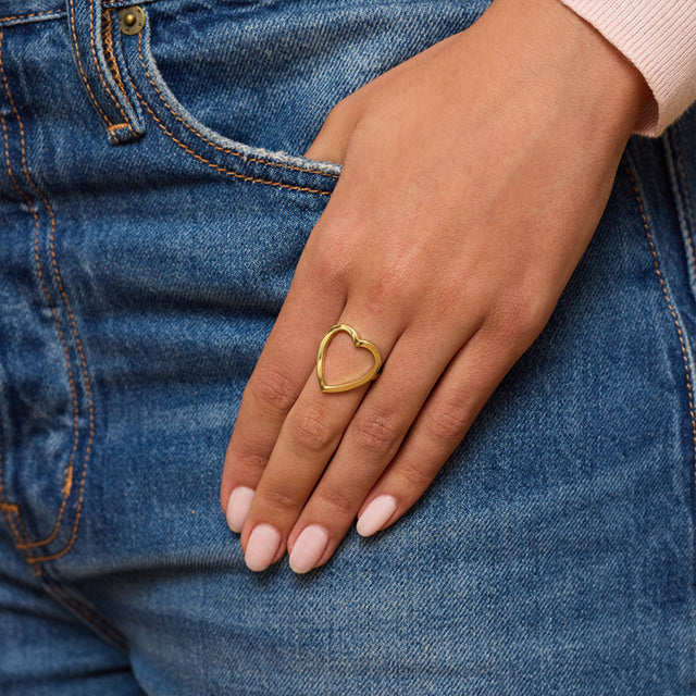 Luxe Open Heart Ring