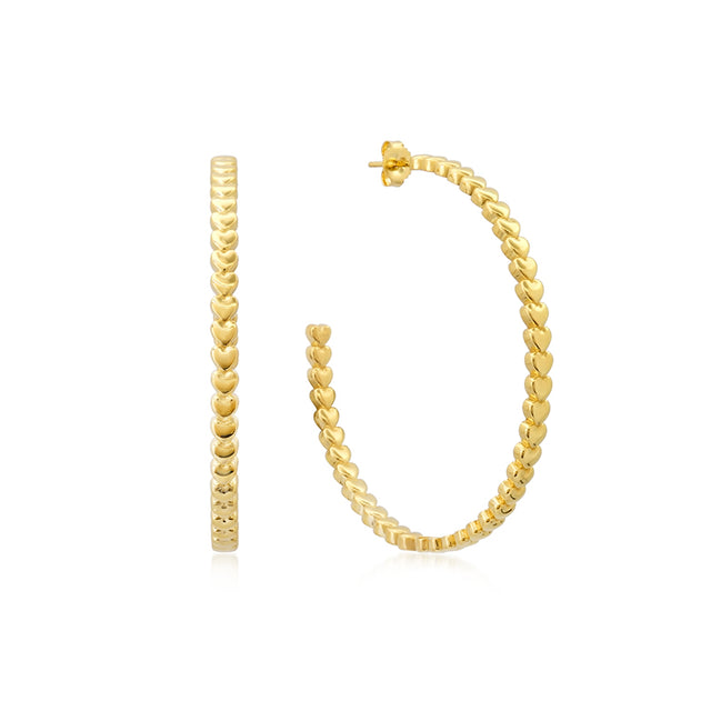 Medium Heart Hoops