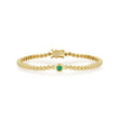 Mini Bezel Tennis Bracelet With Illusion Set Emerald Center