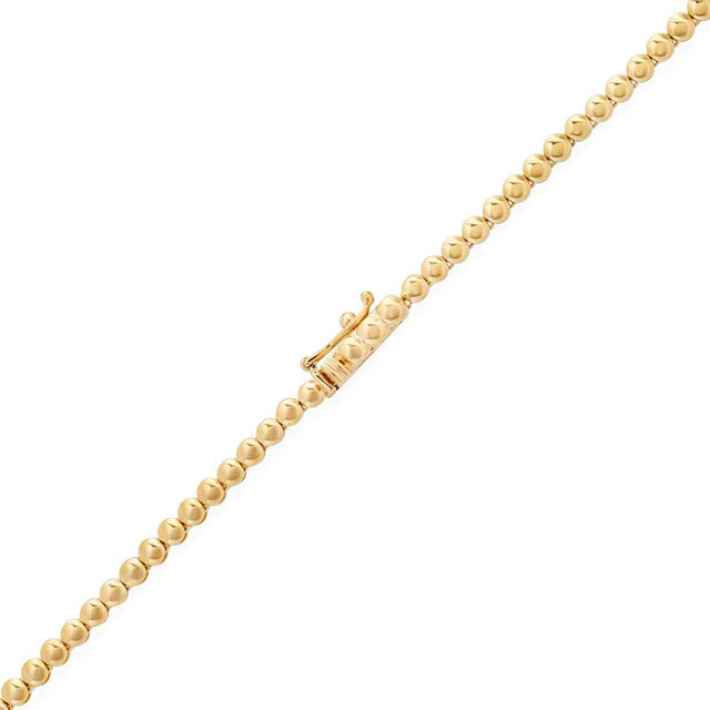 Bezel Tennis Necklace with Illusion Set Emerald Center