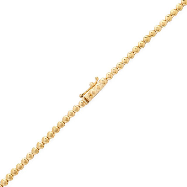 Bezel Tennis Necklace With Illusion Set Ruby Center