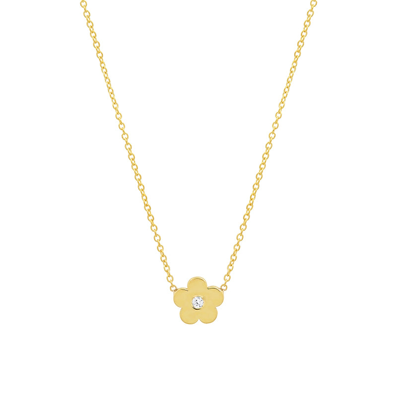 Mini Diamond Flower Necklace – San Antonio Jewelry